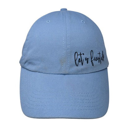 Unbranded Slideback Hat Blue One Size Adjustable Solid 6 Panel Outdoor