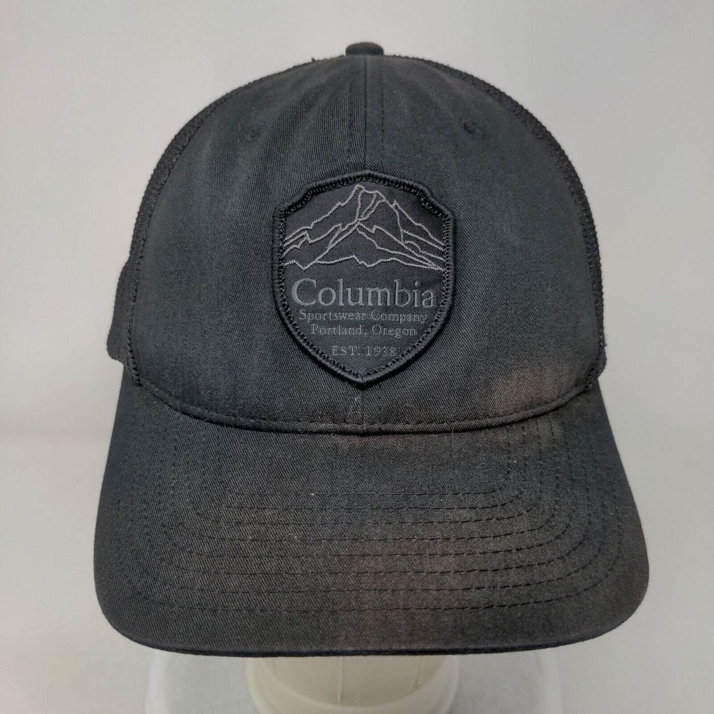 Columbia Patch Fitted Mesh Back Trucker Hat Black Large/XL 6 Panel