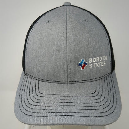 Richardson Trucker Hat Gray One Size Border States Logo Mesh Back Snapback