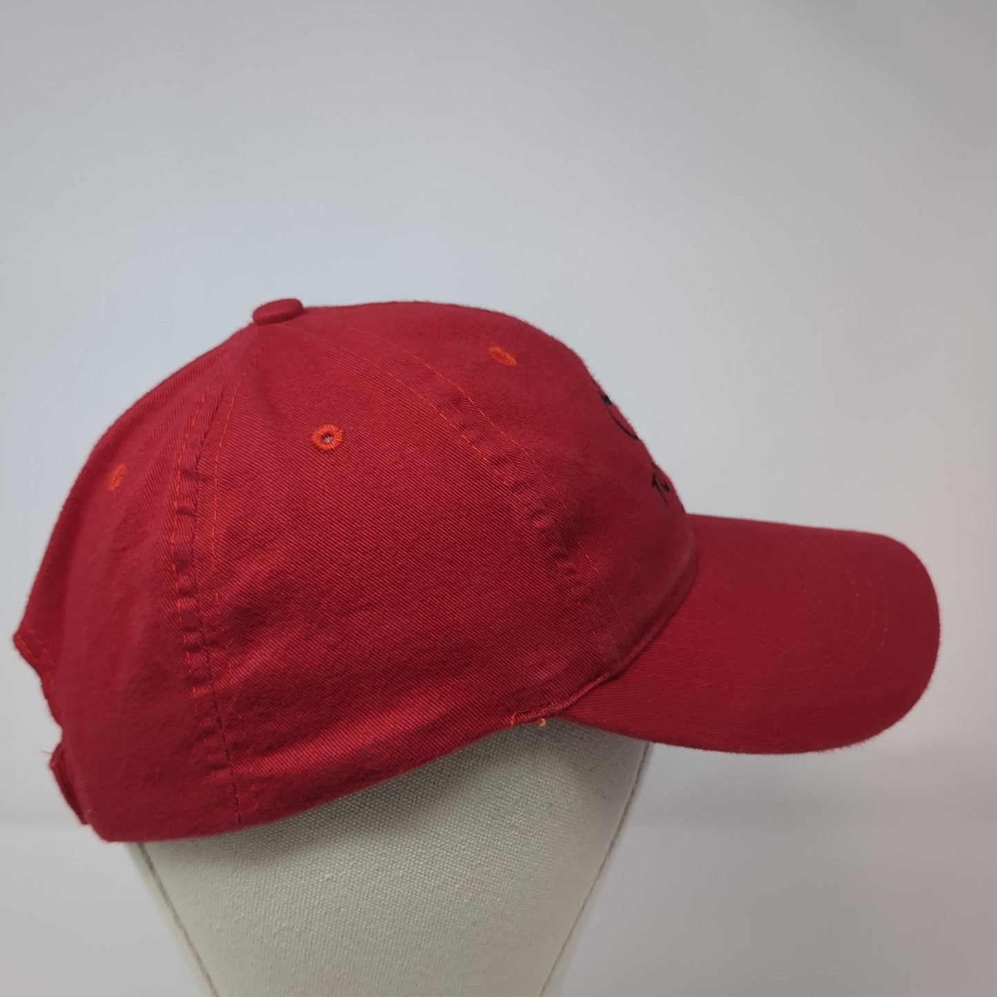 Toyota Strapback Baseball Cap Red One Size Adjustable Embroidered 6 Panel AMC