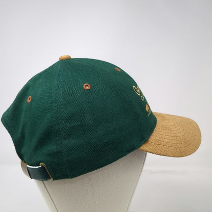 OTTO Baseball Cap Green One Size Cattlemen's Assoc Cows Horse Leather Strap Hat