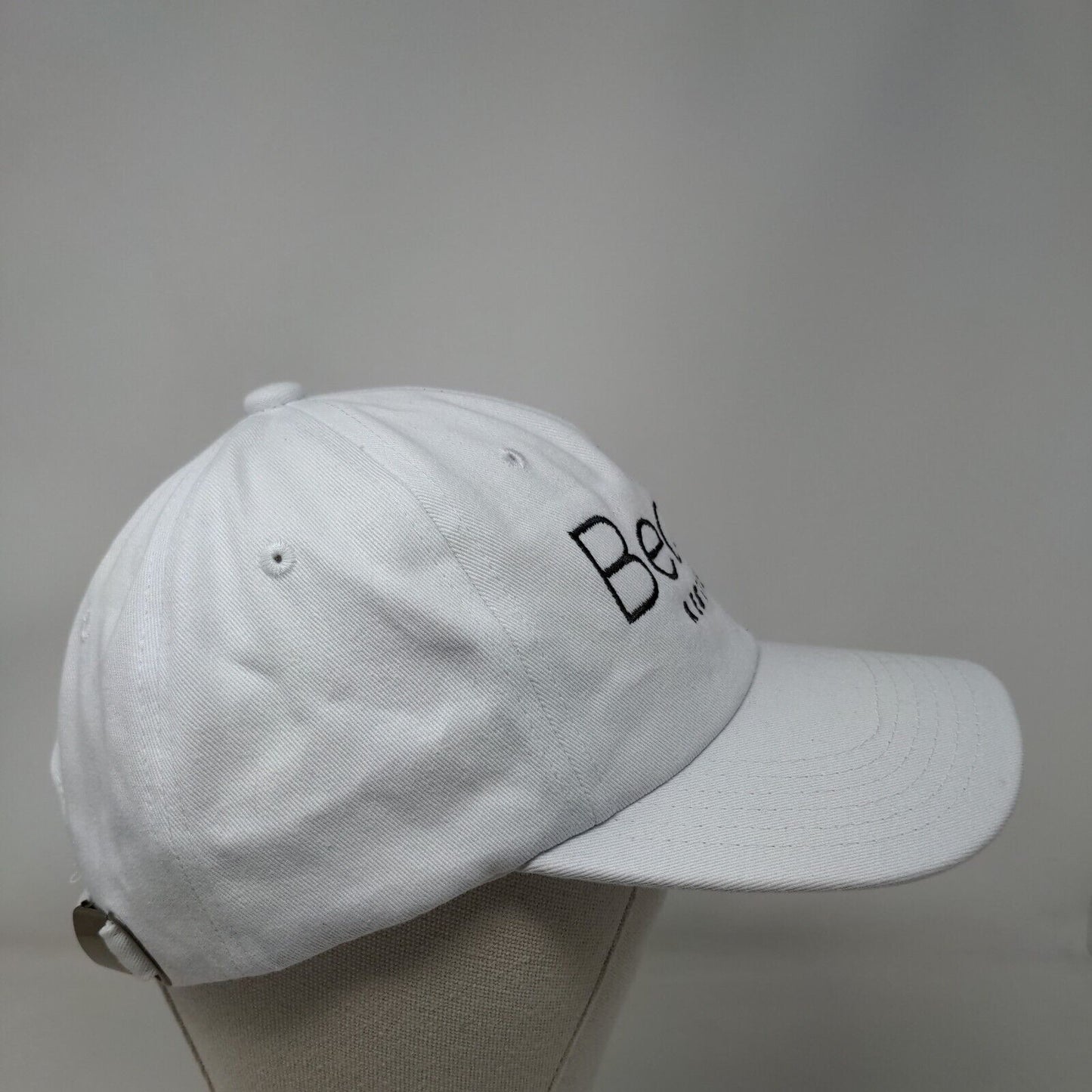 Beaute Aesthetics Slideback Hat White One Size Embroidered Adjustable