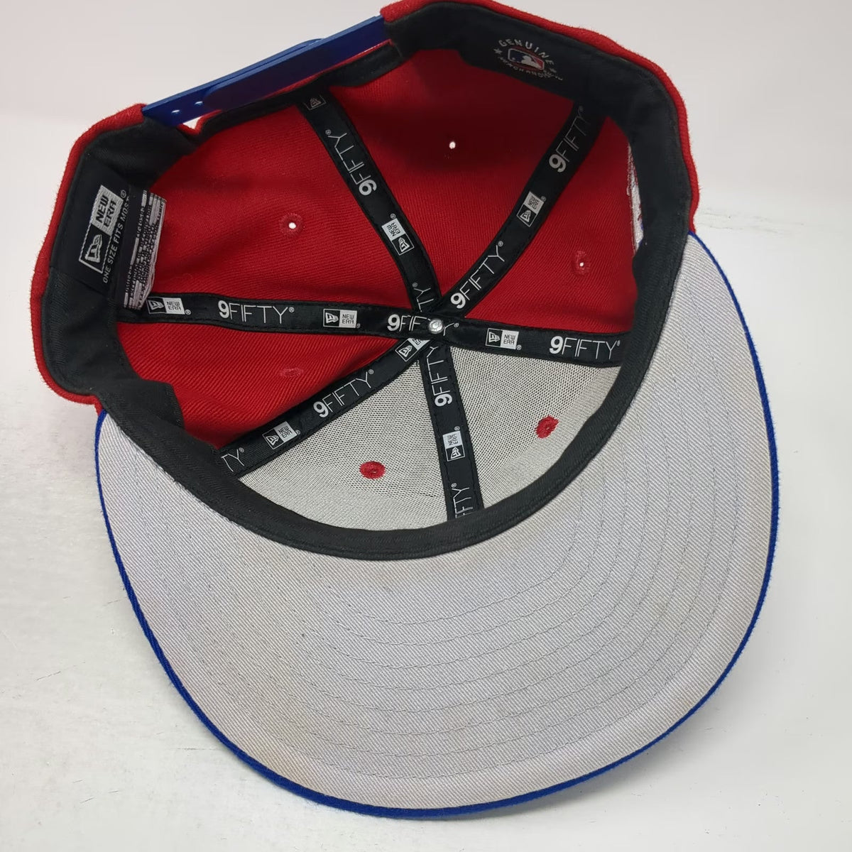 New Era Philadelphia Phillies MLB Snapback Hat Red Blue One Size Side Patch