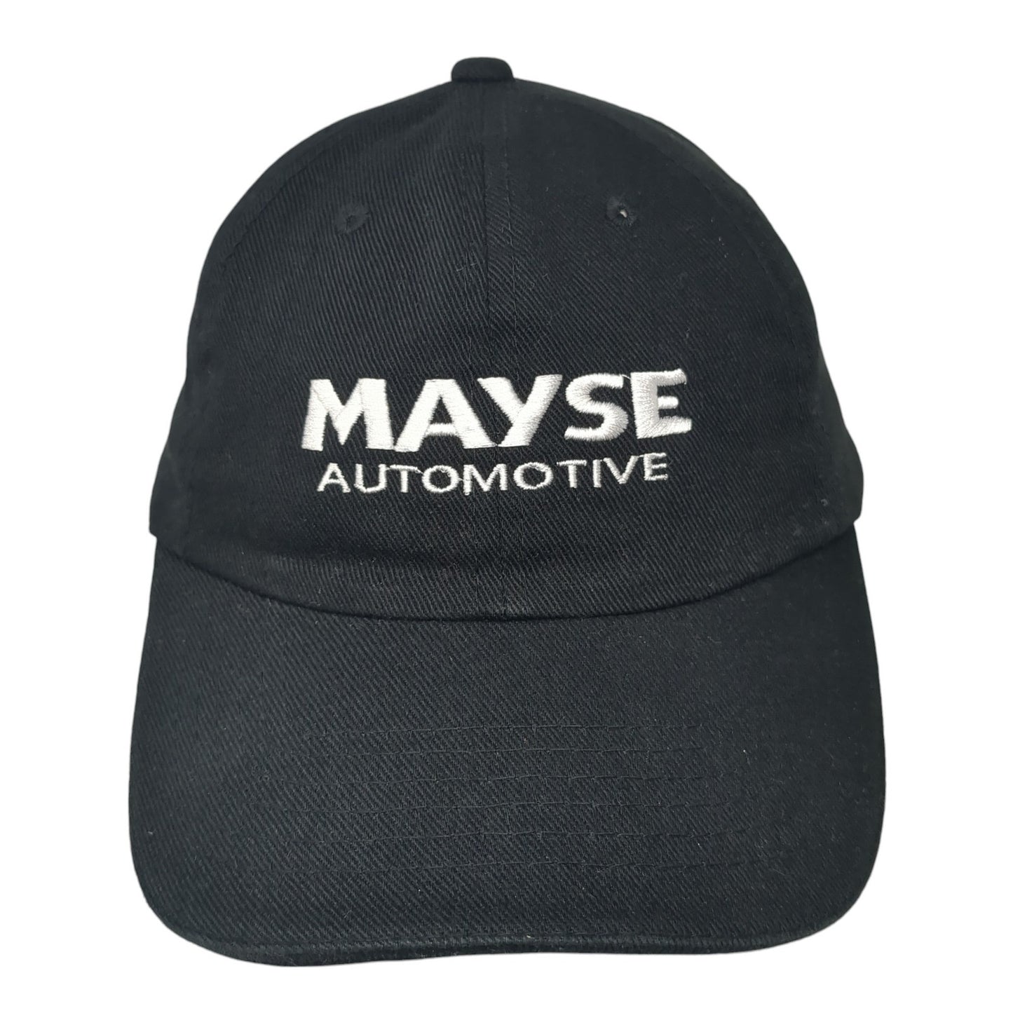 Mayse Automotive Strapback Baseball Cap Black One Size Adjustable Embroidered