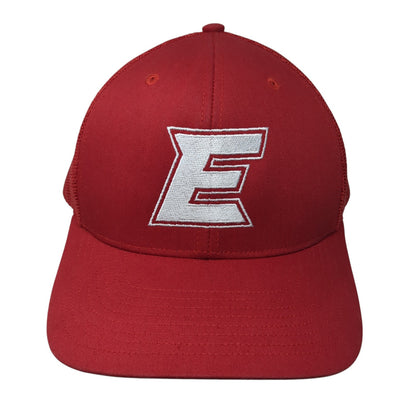 E Snapback Trucker Hat Red One Size Adjustable Mesh Back 6 Panel Richardson