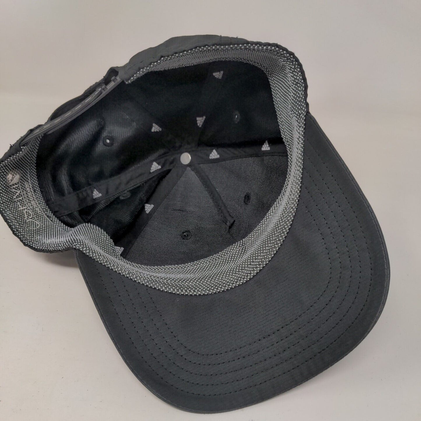 Adidas Snapback Hat Black OSFM Adjustable Vented Holes 6 Panel Blank