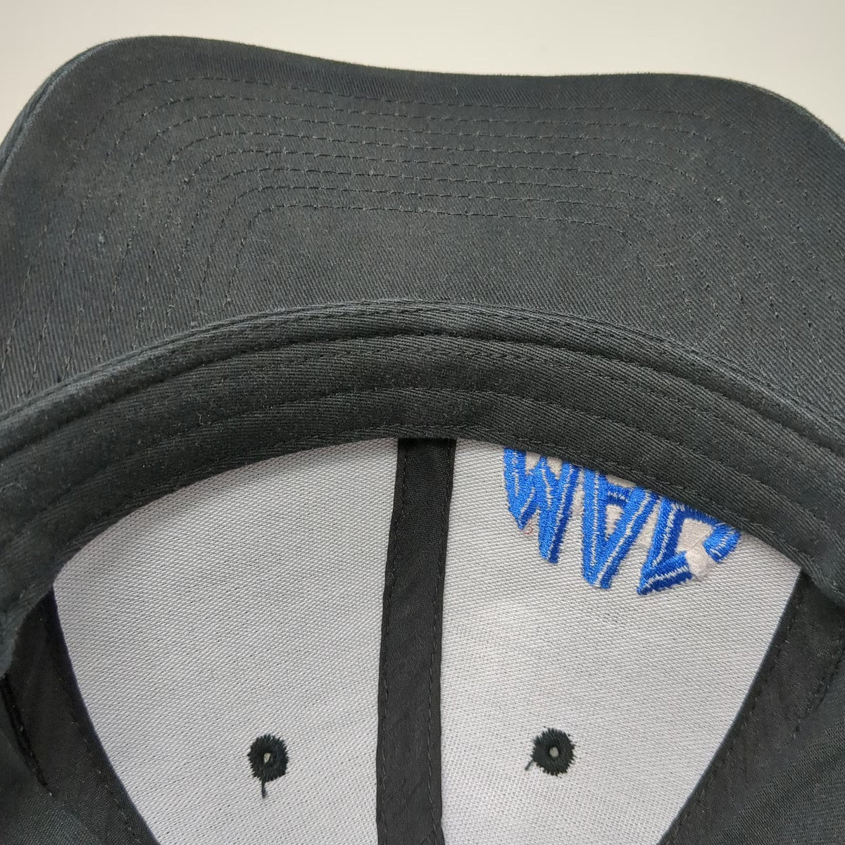 Mac Tools Snapback Hat Black One Size Blue Embroidery 6 Panel Cotton Adjustable