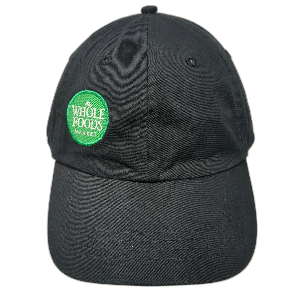 KC Whole Foods Market Hat Black Baseball Cap One Size Slideback Organic Cotton