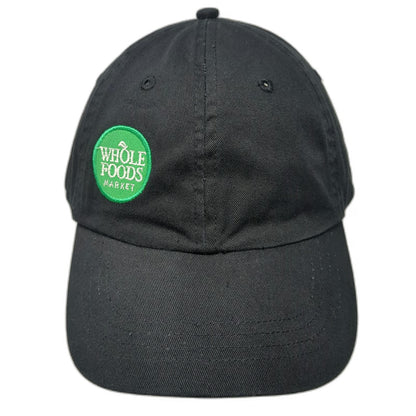 KC Whole Foods Market Hat Black Baseball Cap One Size Slideback Organic Cotton