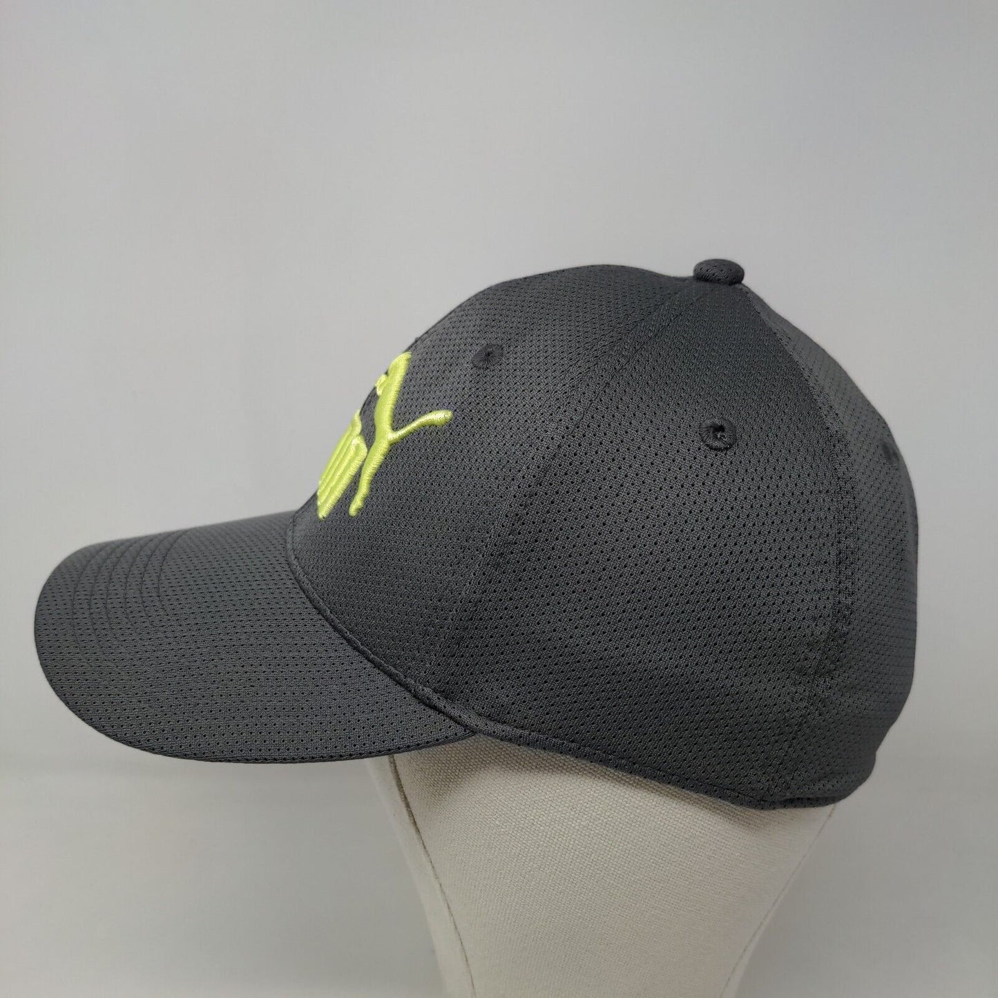 Puma Men's Fitted Hat Gray Size S/M Embroidered Logo 100% Cotton