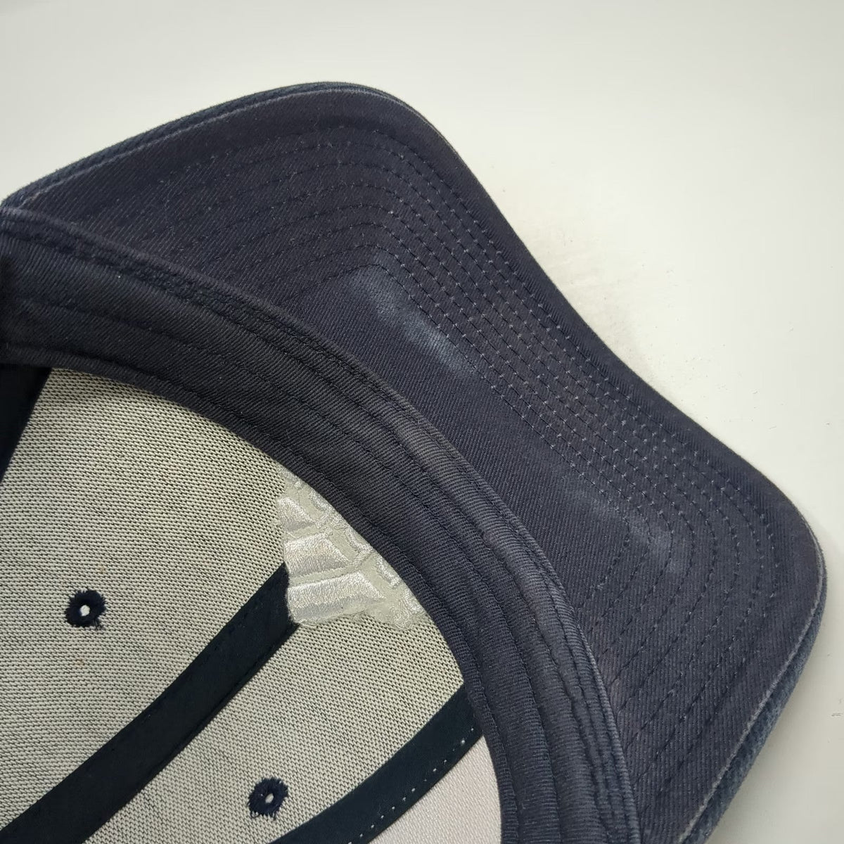Adidas Baseball Cap Blue One Size Strapback Cotton Embroidered Logo Stripe Hat