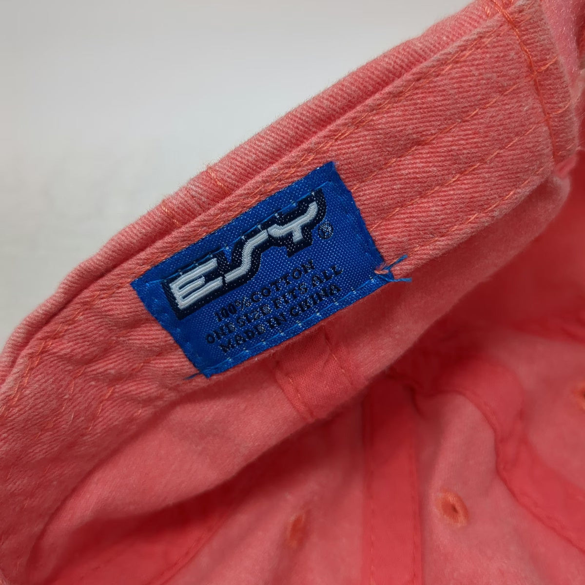 EST Baseball Cap Pink One Size Amelia Island Florida Embroidered Cotton Hat