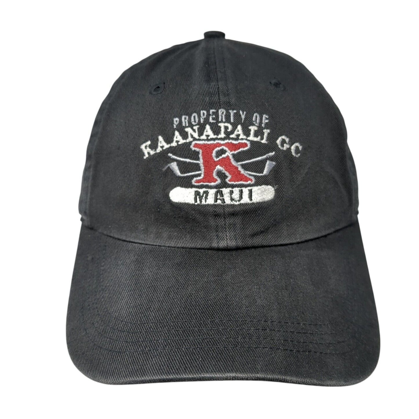 Property of Kaanapali GC Maui Slideback Hat Black One Size Ahead Vintage
