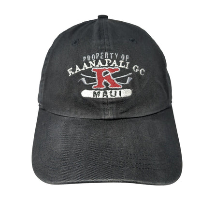 Property of Kaanapali GC Maui Slideback Hat Black One Size Ahead Vintage