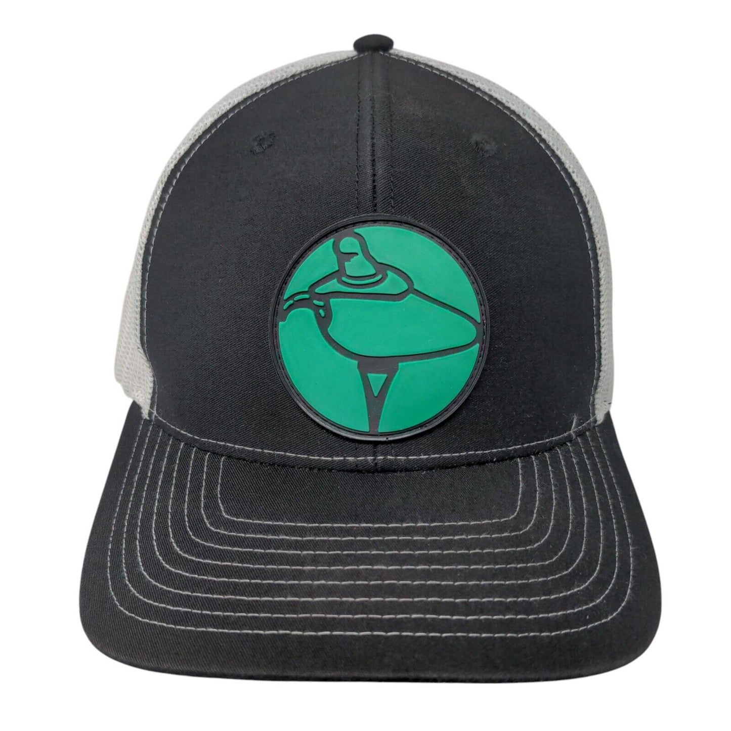 Richardson Snapback Trucker Hat Black OSFA Adjustable Mesh Back 6 Panel