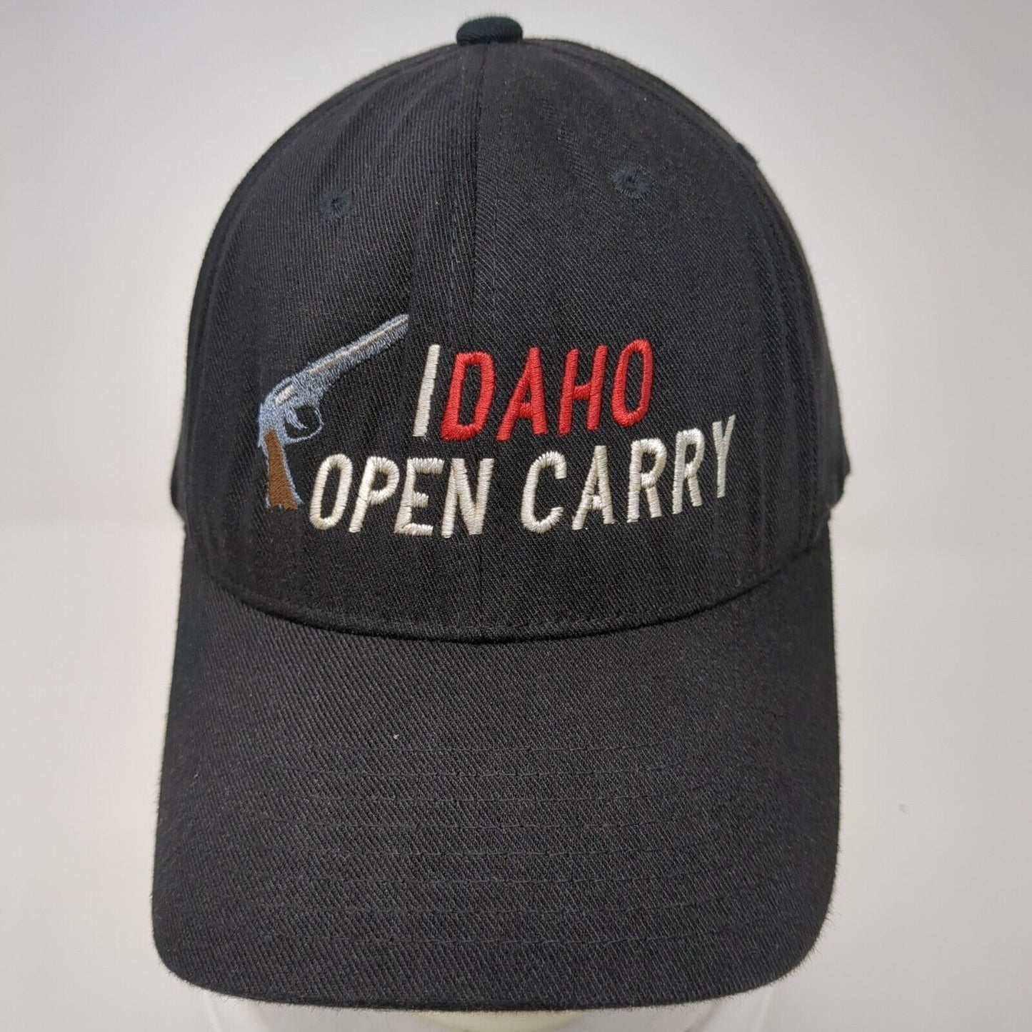 Idaho Open Carry Fitted Hat Black L/XL Flexfit Embroidered 6 Panel Yupoong