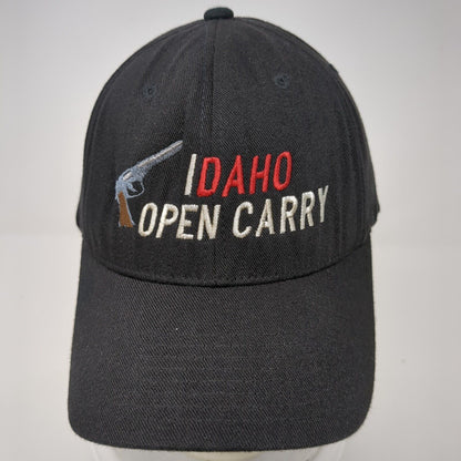 Idaho Open Carry Fitted Hat Black L/XL Flexfit Embroidered 6 Panel Yupoong
