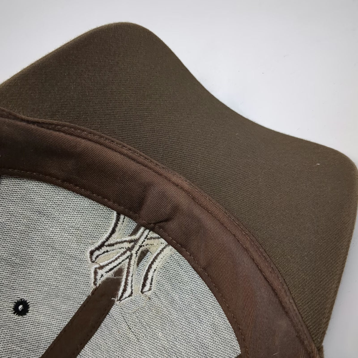 New York Yankees MLB Twins Enterprise Brown One Size Baseball Cap Script Hat