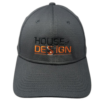 New Era 39THIRTY Gray Baseball Cap L House of Design Orange Black Stretch Hat