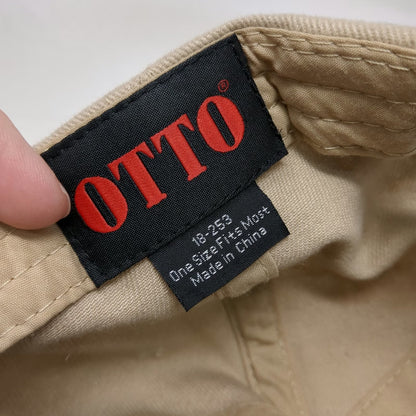 OTTO Baseball Cap Beige One Size God Trust Others Monitor Embroidered Cotton Hat