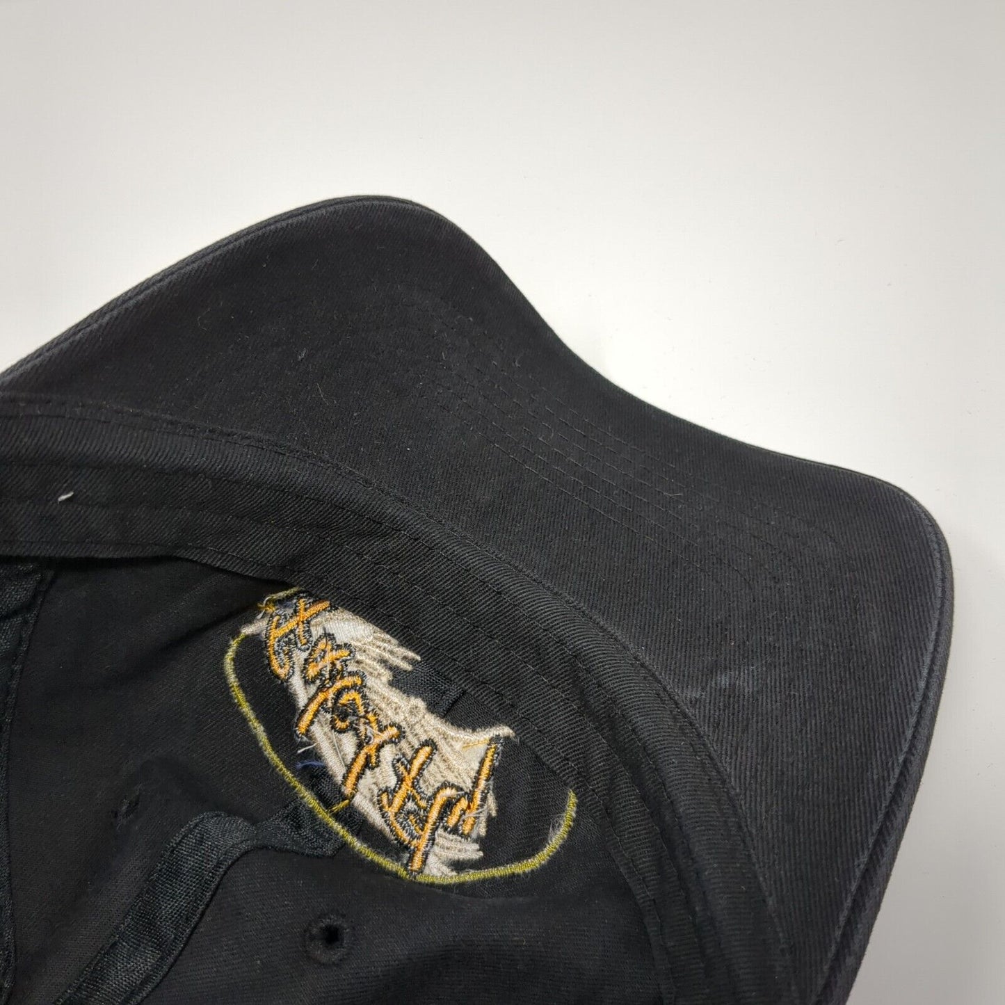 Faded Fly Slideback Hat Black One Size Adjustable Solid Buck's Bags