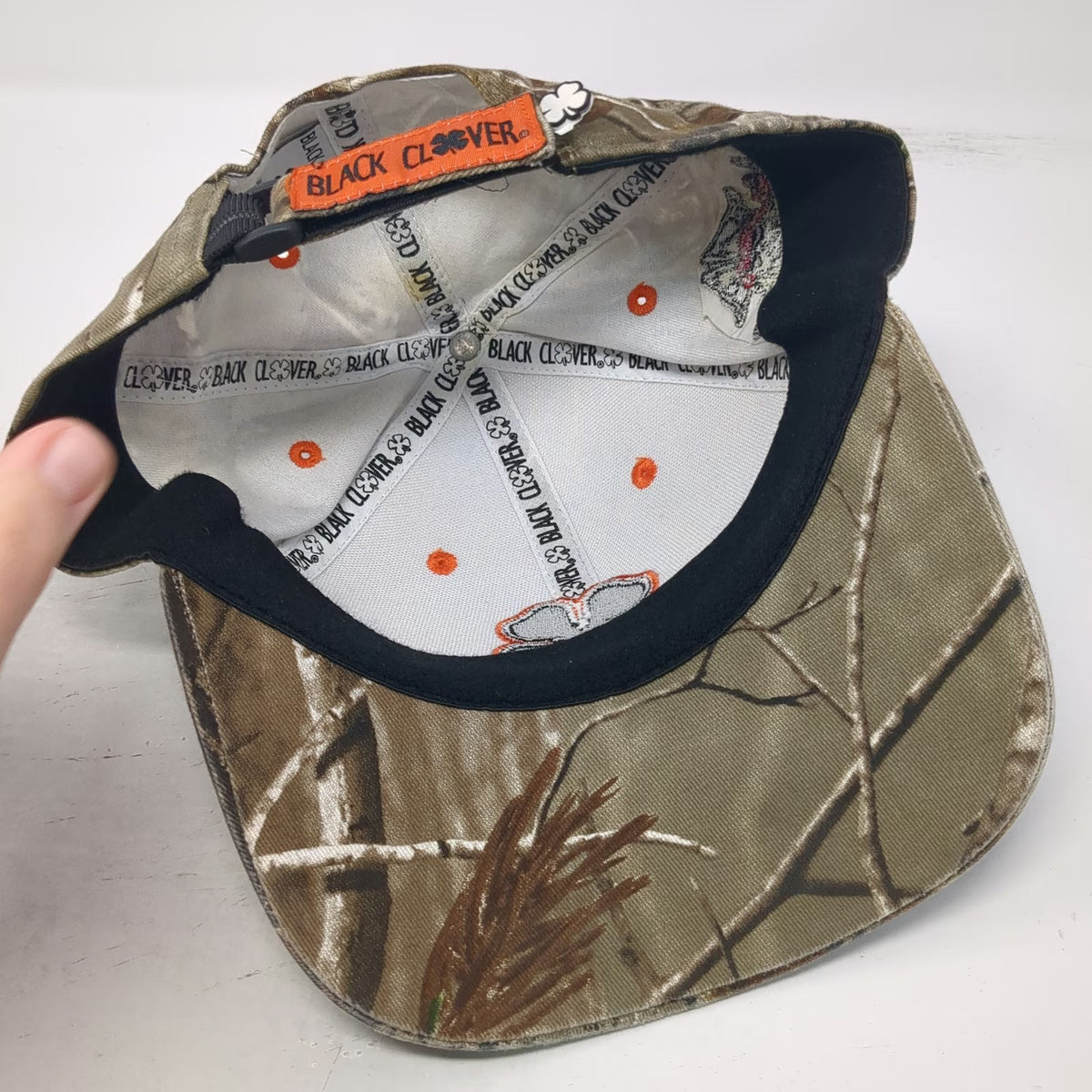 Black Clover Baseball Cap Brown Camo One Size Live Lucky Boneyard Pirate Hat