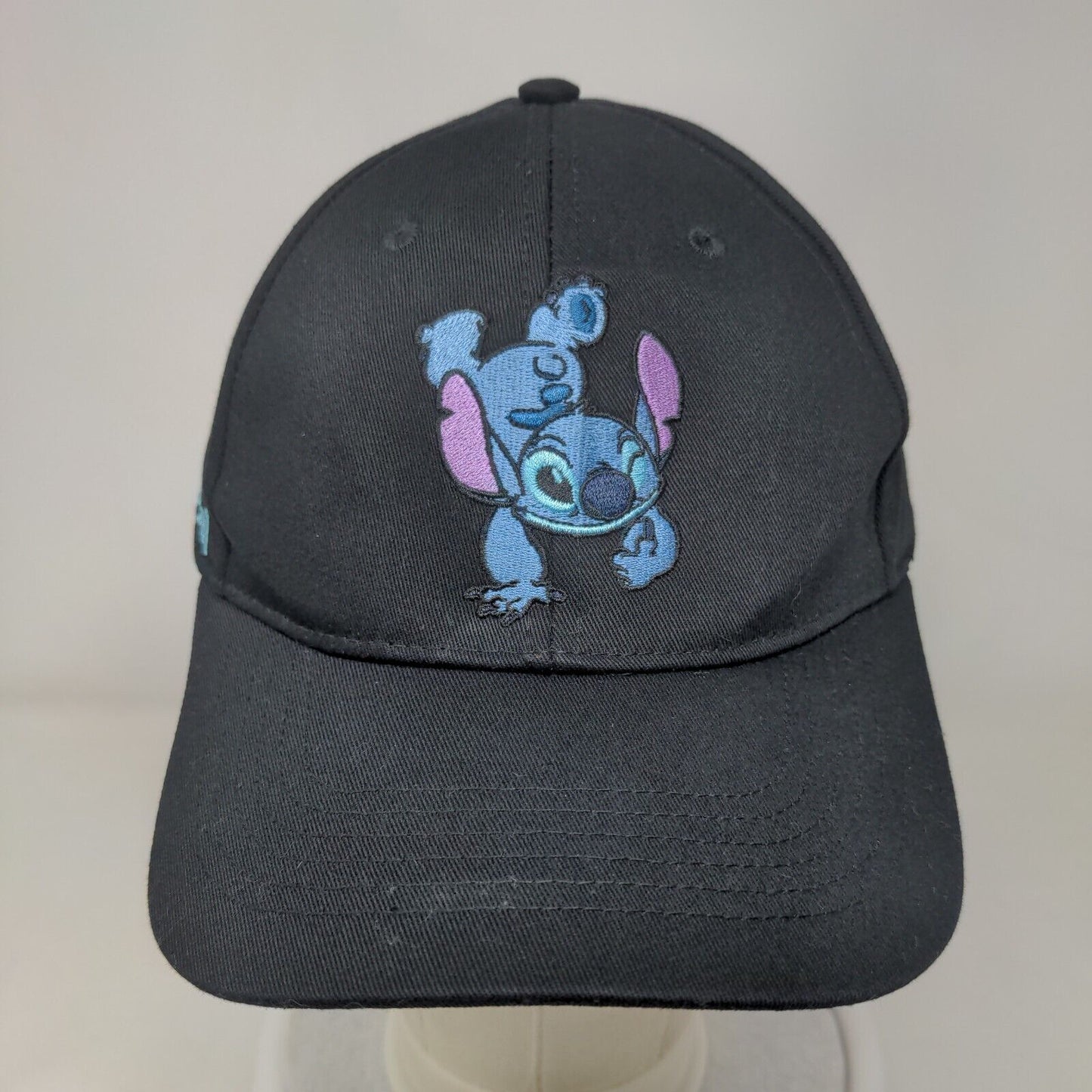 Lilo & Stitch Snapback Hat Black One Size Embroidered 6 Panel Disney