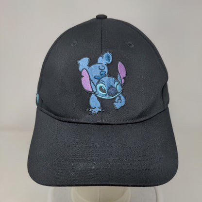 Lilo & Stitch Snapback Hat Black One Size Embroidered 6 Panel Disney