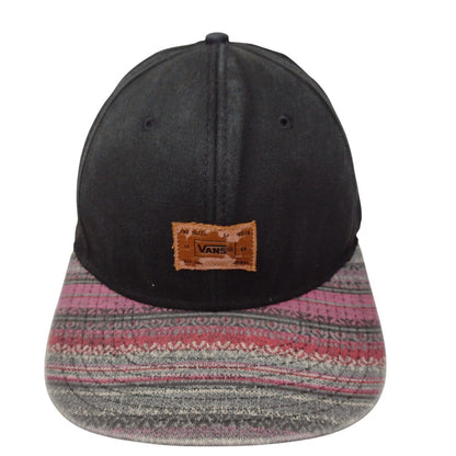 Vans Leather Patch Snapback Hat Multi OSFA Adjustable Colorblock