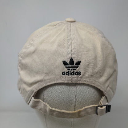 Adidas Trefoil Slideback Hat Tan One Size Adjustable Embroidered 6 Panel