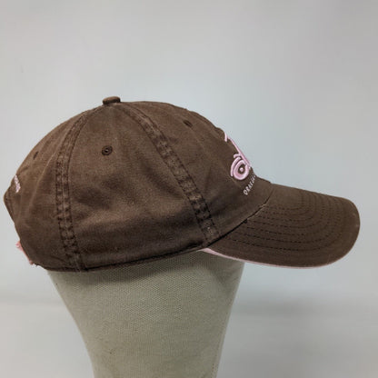 Orange County Choppers Women's Strapback Hat Brown Pink OSFA Embroidered Logo