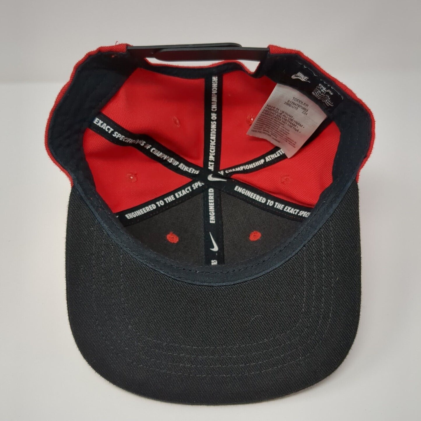 Nike Snapback Hat Red Toddler 2T-4T Adjustable Embroidered Colorblock