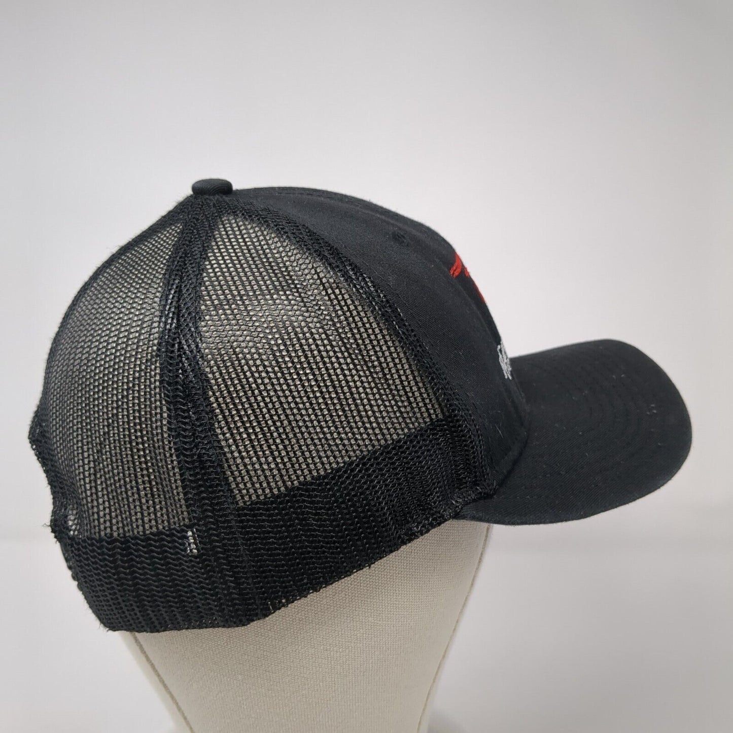 Rebel Rock Racing Snapback Trucker Hat Black One Size Solid New Era