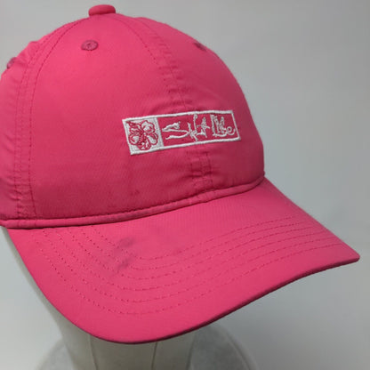 Salt Life Youth Slideback Hat Pink OS Adjustable Embroidered Floral Polyester