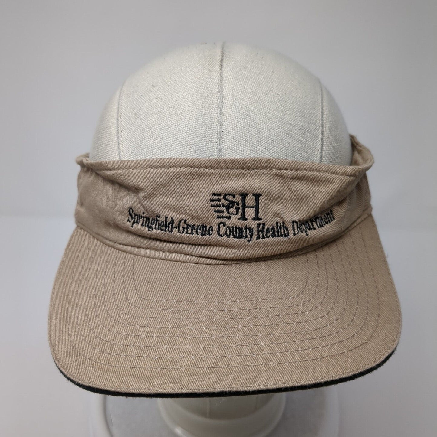 SGH Springfield Greene Country Health Department Sun Visor Hat Tan OS Norwood