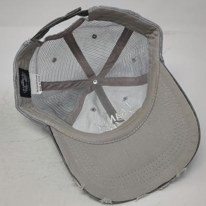 Katydid Baseball Cap Gray One Size I Can't Adult Today Distressed Mesh Hat