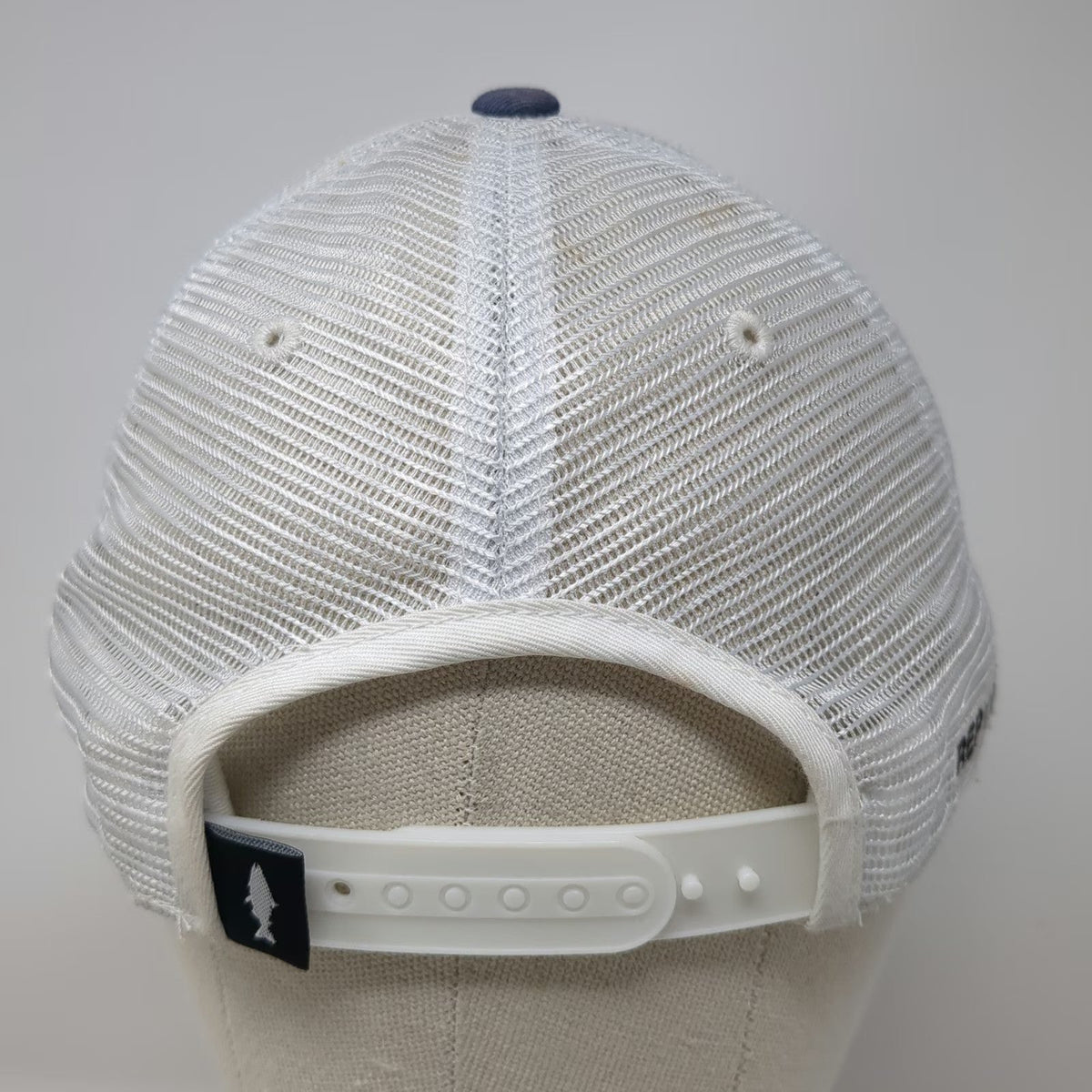 RepYourWater Trucker Hat Blue One Size Snapback Mesh Back Fish Buffalo Logo