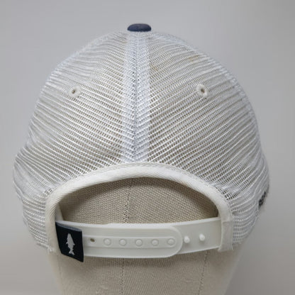 RepYourWater Trucker Hat Blue One Size Snapback Mesh Back Fish Buffalo Logo