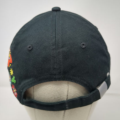 Disney Baseball Cap Black One Size Floral Embroidery Hidden Mickey Mouse Hat