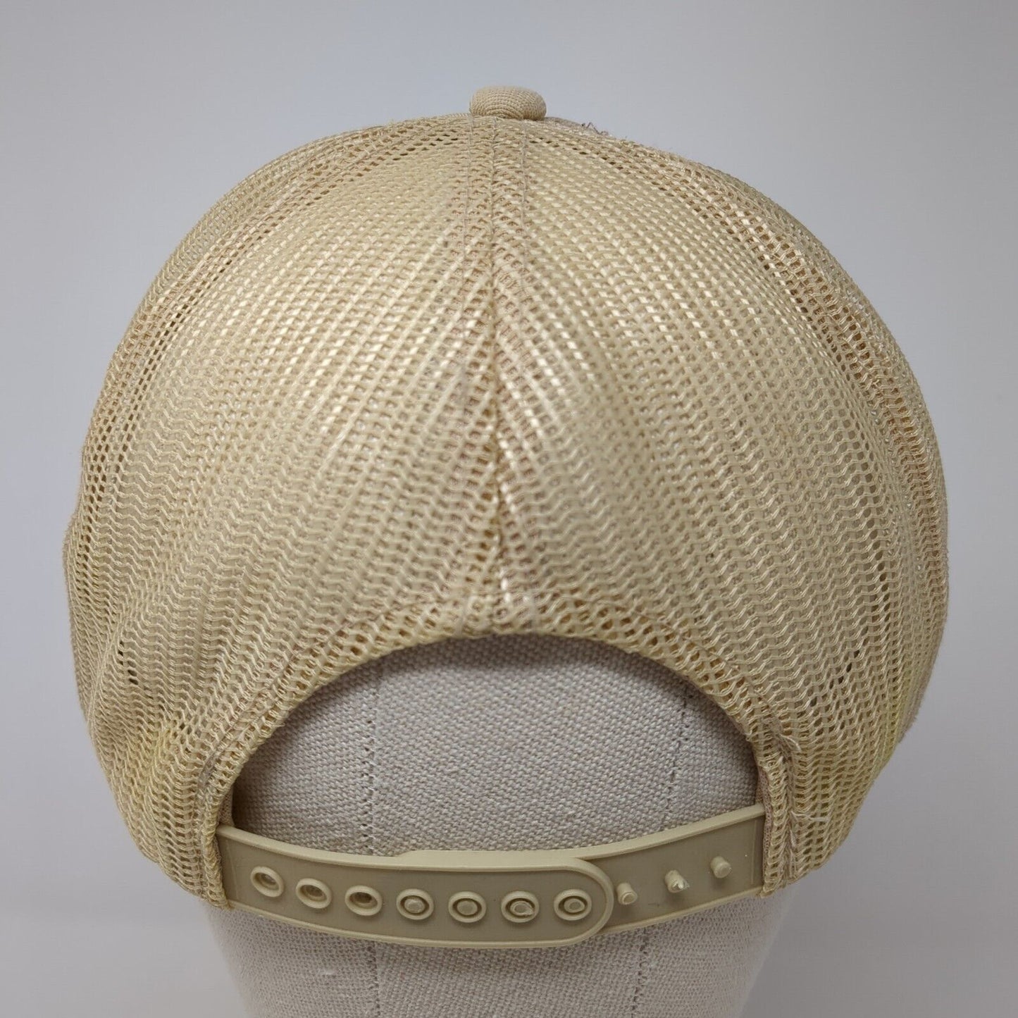 I'm A Love Man Strapback Trucker Hat Tan OS Adjustable Embroidered Mesh Back