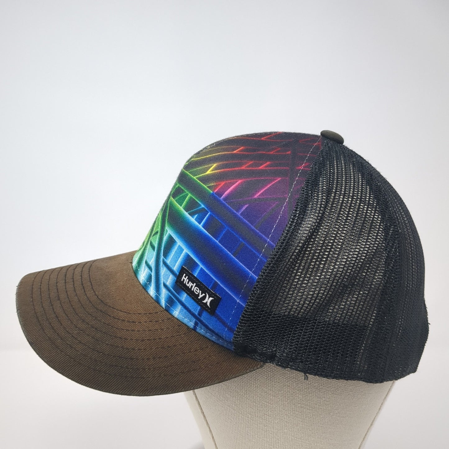 Hurley Snapback Trucker Hat Multicolor One Size Mesh Back Yupoong