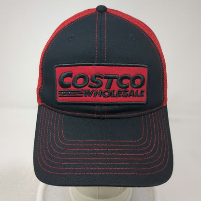 BAMKO Costco Wholesale Trucker Hat Black Red One Size Mesh Snapback Patch