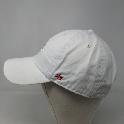 '47 Brand Women's Slideback Hat White OSFA Embroidered Rose Logo Cotton