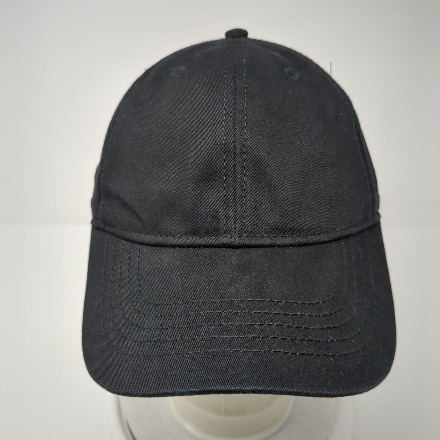 Unbranded Slideback Hat Black One Size 6 Panel Adjustable Blank Solid