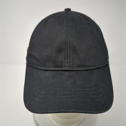 Unbranded Slideback Hat Black One Size 6 Panel Adjustable Blank Solid