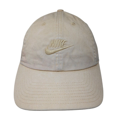 Nike Slideback Hat Tan One Size Adjustable Embroidered Heritage86 Swoosh Cotton