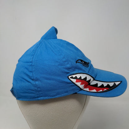 Mountain Warehouse Boy's Strapback Hat Blue Adjustable Embroidered Shark Accents