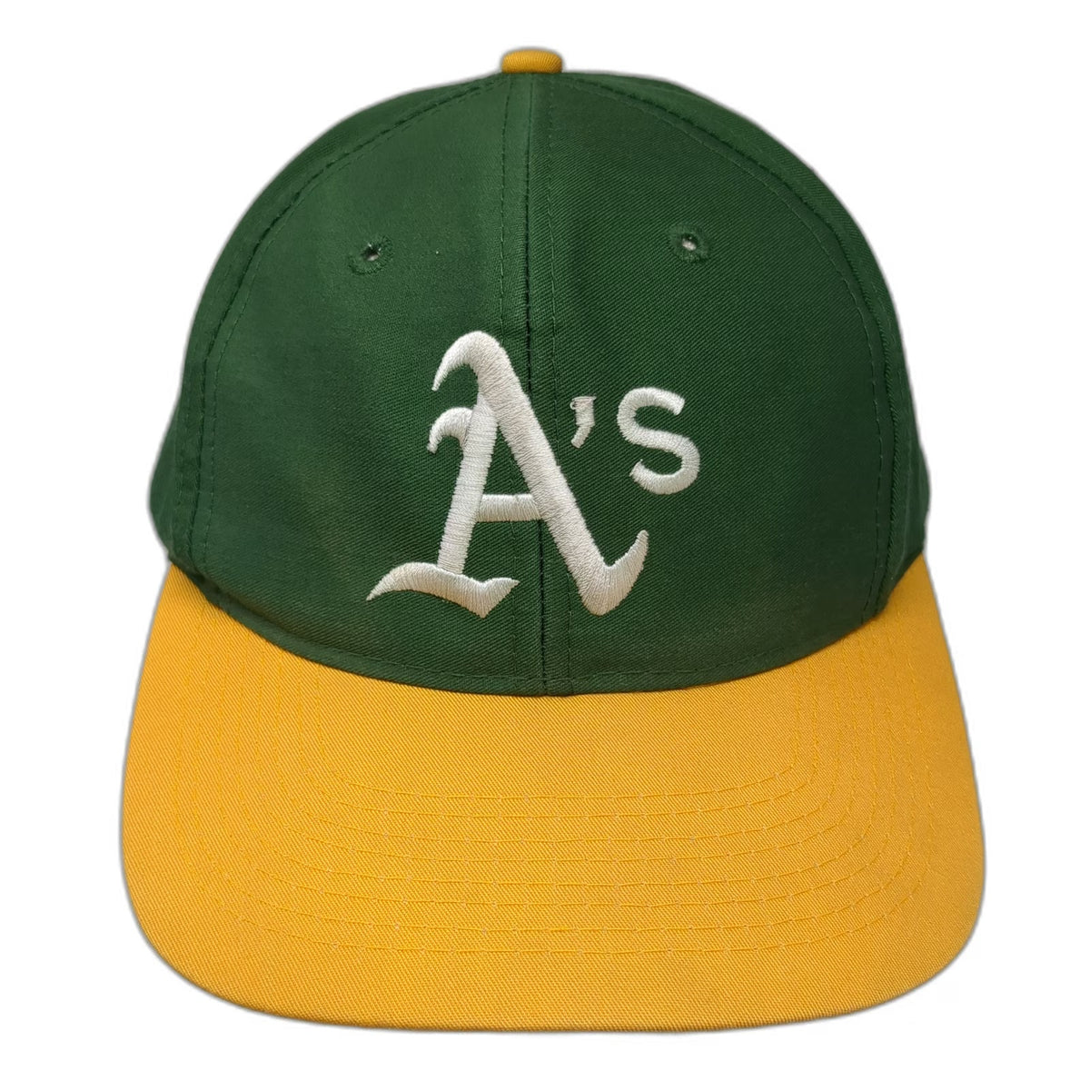 Oakland Athletics MLB Twins Snapback Hat Green Yellow White One Size Gray Brim