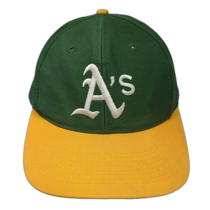 Oakland Athletics MLB Twins Snapback Hat Green Yellow White One Size Gray Brim