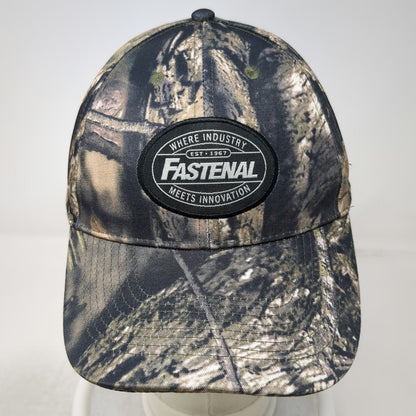 Fastenal Baseball Cap Brown One Size Camo Industrial Workwear Patch Hat
